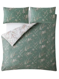 Laura Ashley|Merkbeddengoed|Laura Ashley 100% katoensatijn 200 thread count Pussy Willow Dekbedovertrek- en kussensloopset