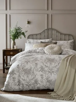 Laura Ashley*Laura Ashley 100% katoensatijn 200 draadtelling Tuileries dekbedovertrek- en kussensloopSet Duifgrijs donker
