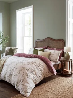 Laura Ashley|Merkbeddengoed|Laura Ashley 100% katoensatijn 200 thread count Pussy Willow Dekbedovertrek- en kussensloopset