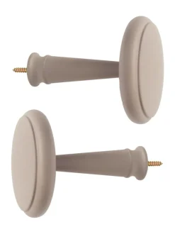 Gordijnroedes En -Accessoires|Laura Ashley 1 paar houten gordijnhouders Natuurlijk