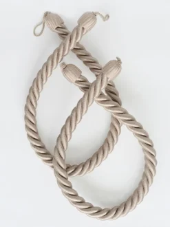 Gordijnroedes En -Accessoires|Laura Ashley 1 paar touwgordijnembrassen