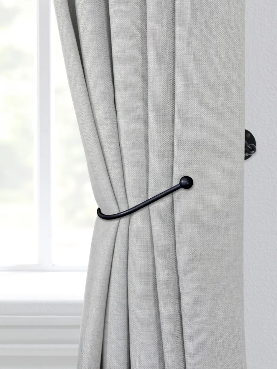 Gordijnroedes En -Accessoires*Laura Ashley - Set van 2 Swing-gordijnhouders Zwart