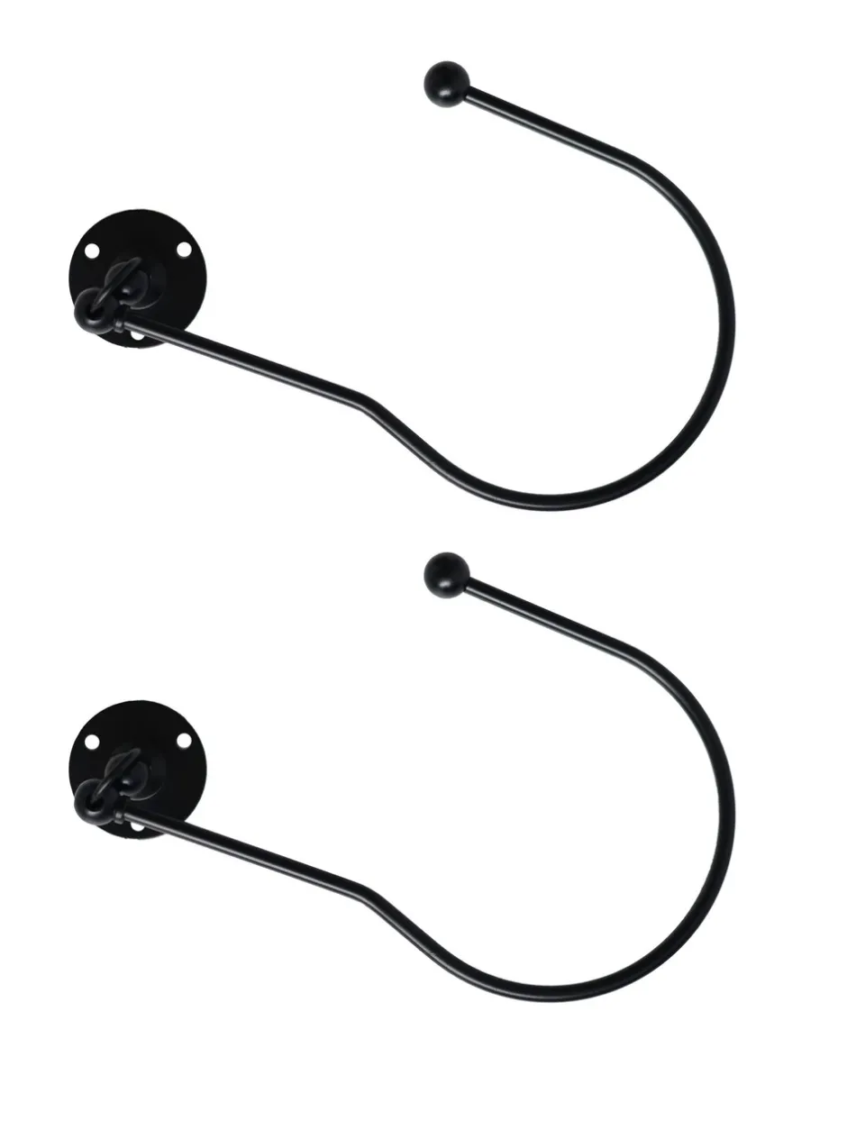 Gordijnroedes En -Accessoires*Laura Ashley - Set van 2 Swing-gordijnhouders Zwart