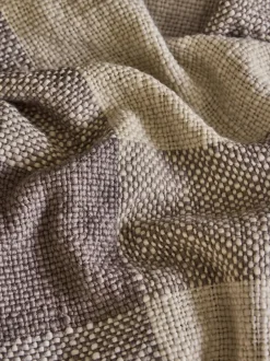 Laura Ashley|Laura Ashley Allonby Check Woven Throw Grijs