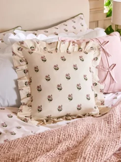 Laura Ashley|Laura Ashley Beauchamp Floral Frill Cushion