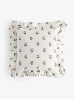 Laura Ashley|Laura Ashley Beauchamp Floral Frill Cushion