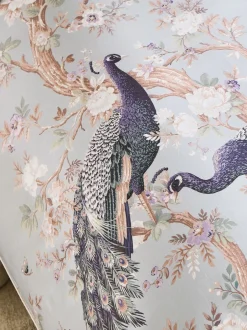 Laura Ashley|Merkbeddengoed*Laura Ashley Belvedere 100% katoensatijn 220 -draads dekbedovertrekset met kussenslopen Eendeneiblauw