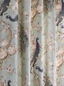 Laura Ashley|Gordijnen|Laura Ashley Belvedere ringgordijnen met voering Eendeneiblauw