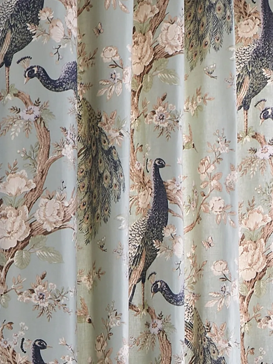 Laura Ashley|Gordijnen|Laura Ashley Belvedere ringgordijnen met voering Eendeneiblauw