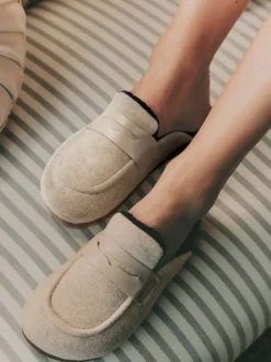 Pantoffels|Laura Ashley Cork Footbed Fur Lined Slippers
