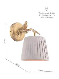 Laura Ashley*Laura Ashley Egelton 1 Wall Light