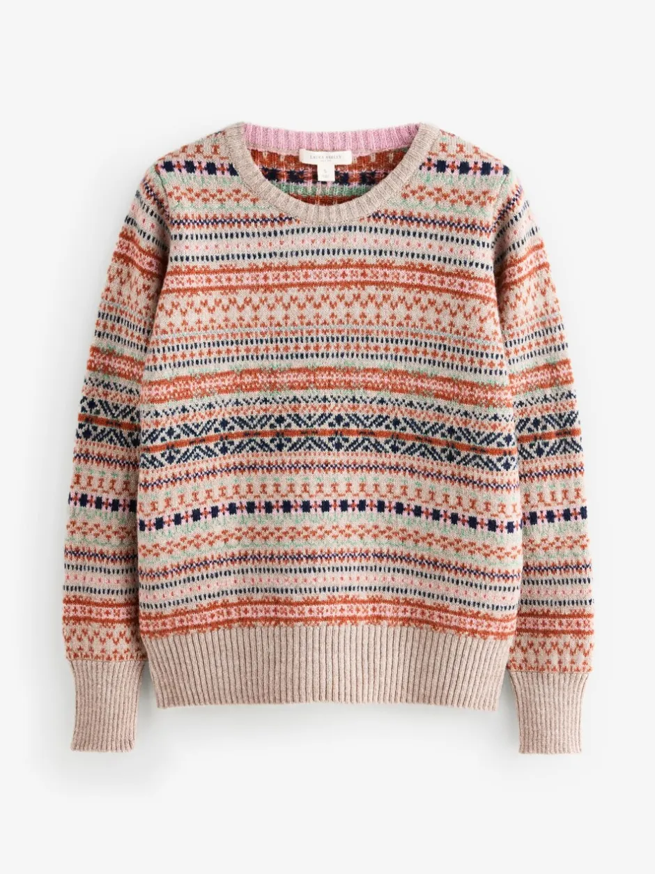 Gebreide Kleding|Laura Ashley Fairisle Crew Neck Knit Jumper
