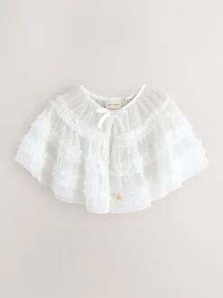Gebreide Kleding|Laura Ashley Frill Bridesmaid Mesh Cape Cardigan