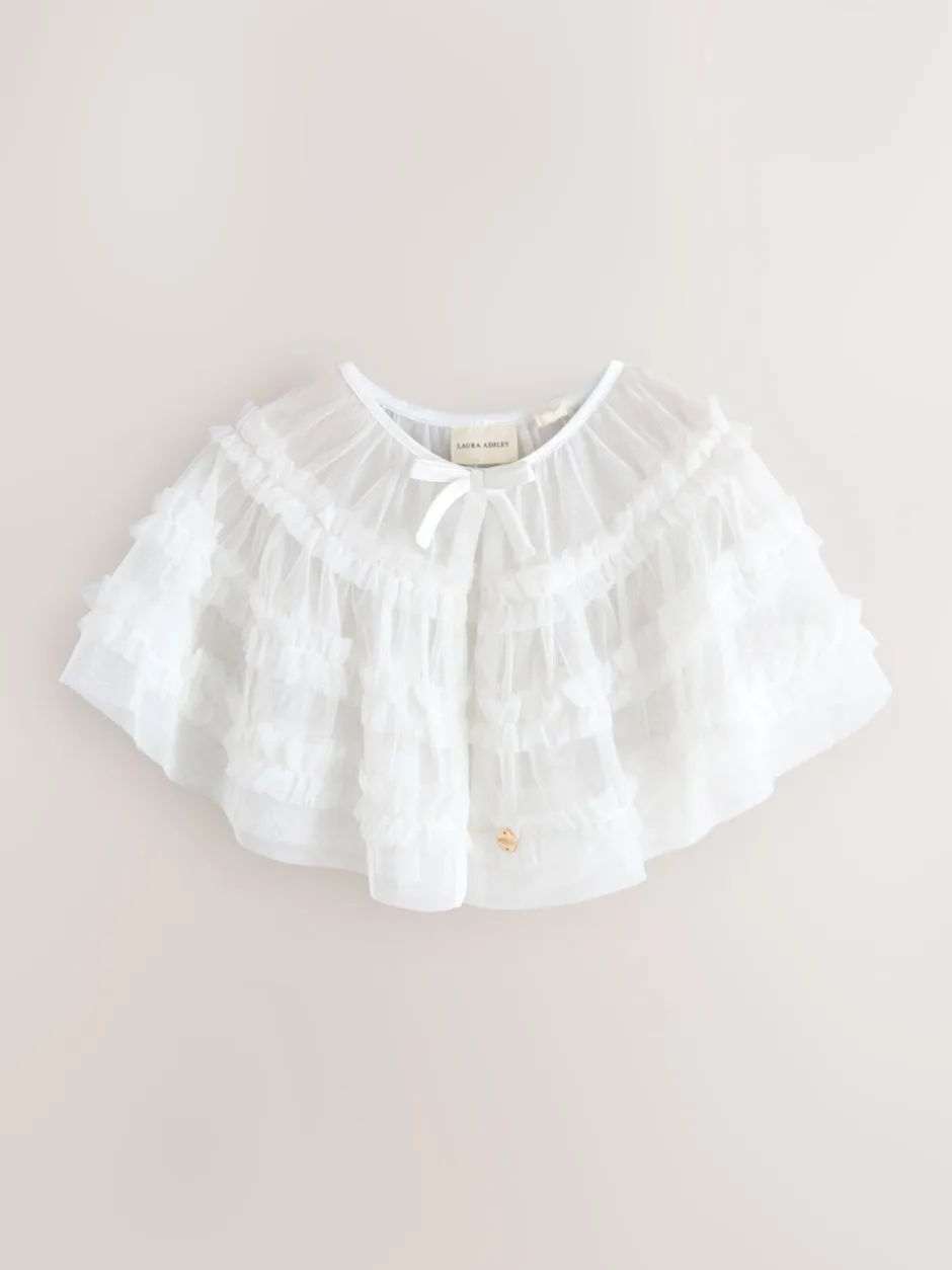 Gebreide Kleding|Laura Ashley Frill Bridesmaid Mesh Cape Cardigan
