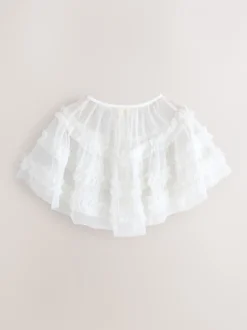 Gebreide Kleding|Laura Ashley Frill Bridesmaid Mesh Cape Cardigan
