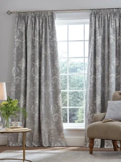 Laura Ashley|Laura Ashley gevoerde verduisterende Josette plooigordijnen Donkergrijs