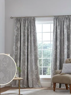 Laura Ashley|Laura Ashley gevoerde verduisterende Josette plooigordijnen Donkergrijs