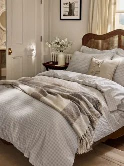 Laura Ashley|Laura Ashley Gingham Seersucker Duvet Cover and Pillowcase Set
