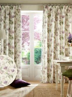 Laura Ashley|Gordijnen*Laura Ashley Gosford plooigordijnen Paars