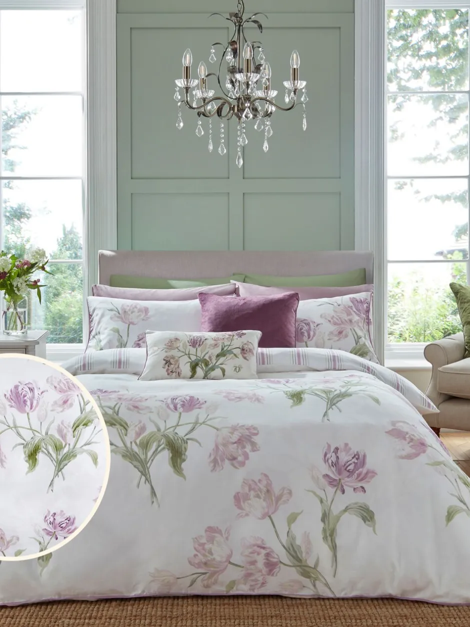 Laura Ashley|Laura Ashley Gosford set van dekbedovertrek en kussenslopen van 220-draads 100% katoen