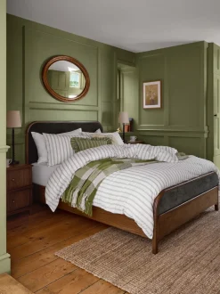 Laura Ashley|Laura Ashley Henley Stripe 100% Cotton Duvet Cover and Pillowcase Set