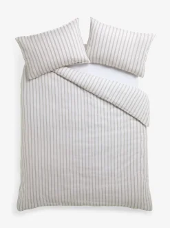 Laura Ashley|Laura Ashley Henley Stripe 100% Cotton Duvet Cover and Pillowcase Set