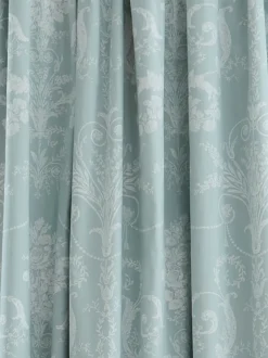 Laura Ashley|Laura Ashley Josette ringgordijnen met verduisterende voering Eendeneiblauw