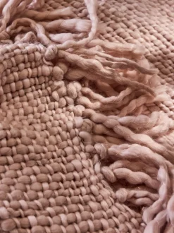 Laura Ashley|Laura Ashley Kimberly Chunky Woven Throw Roze