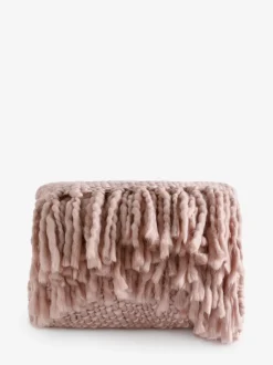 Laura Ashley|Laura Ashley Kimberly Chunky Woven Throw Roze