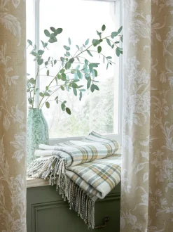 Laura Ashley*Laura Ashley Lloyd ringgordijnen met voering Caramel Bruin