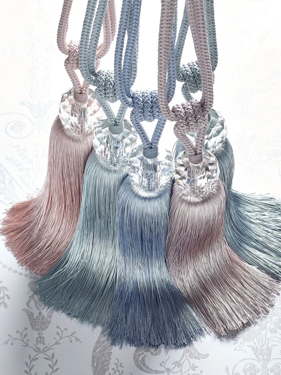 Gordijnroedes En -Accessoires*Laura Ashley Loren glazen embrasse met kwastjes Seaspray