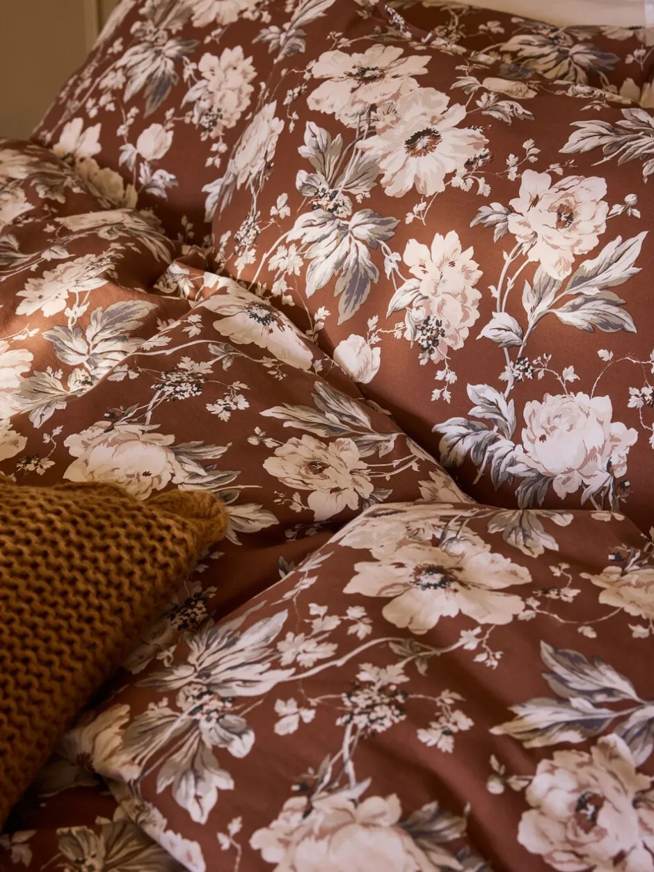 Laura Ashley|Laura Ashley Peony Garden Floral 100% Cotton Duvet Cover and Pillowcase Set