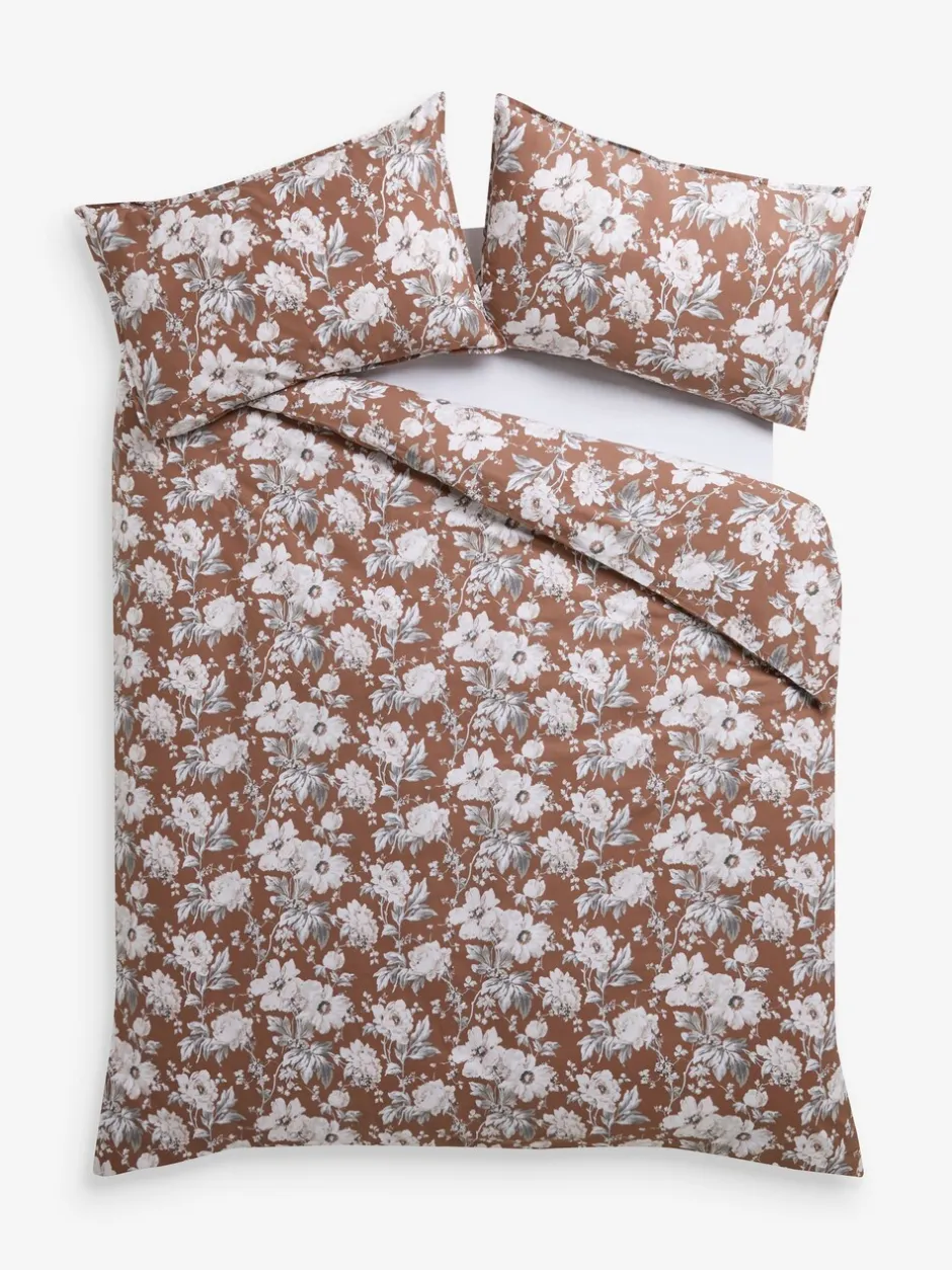 Laura Ashley|Laura Ashley Peony Garden Floral 100% Cotton Duvet Cover and Pillowcase Set