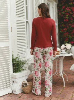 Pyjama's|Loungewear*Laura Ashley Pointelle jersey pyjama's met lange mouwen