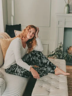 Pyjama's|Loungewear|Laura Ashley Pointelle Long Sleeve Pyjamas
