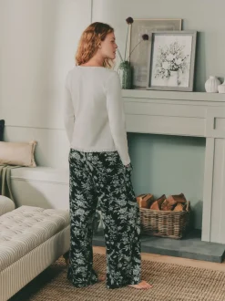 Pyjama's|Loungewear|Laura Ashley Pointelle Long Sleeve Pyjamas