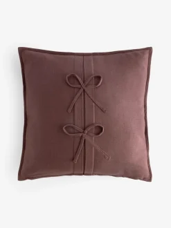 Laura Ashley*Laura Ashley Sasha Bow Cushion Chocoladebruin