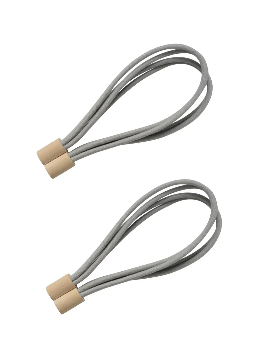 Gordijnroedes En -Accessoires|Laura Ashley Set of Two Adelie Magnetic Tiebacks Grijs