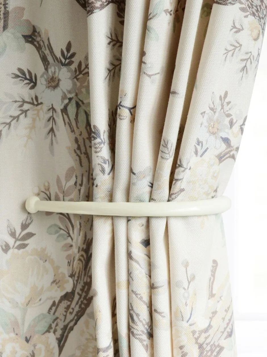 Gordijnroedes En -Accessoires|Laura Ashley Set van 2 bolvormige eind Gordijnen Holdbacks Crème