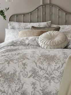 Laura Ashley|Beddenlakens En Kussenslopen*Laura Ashley set van 2 Tuileries 100% katoenen kussenslopen Duifgrijs donker