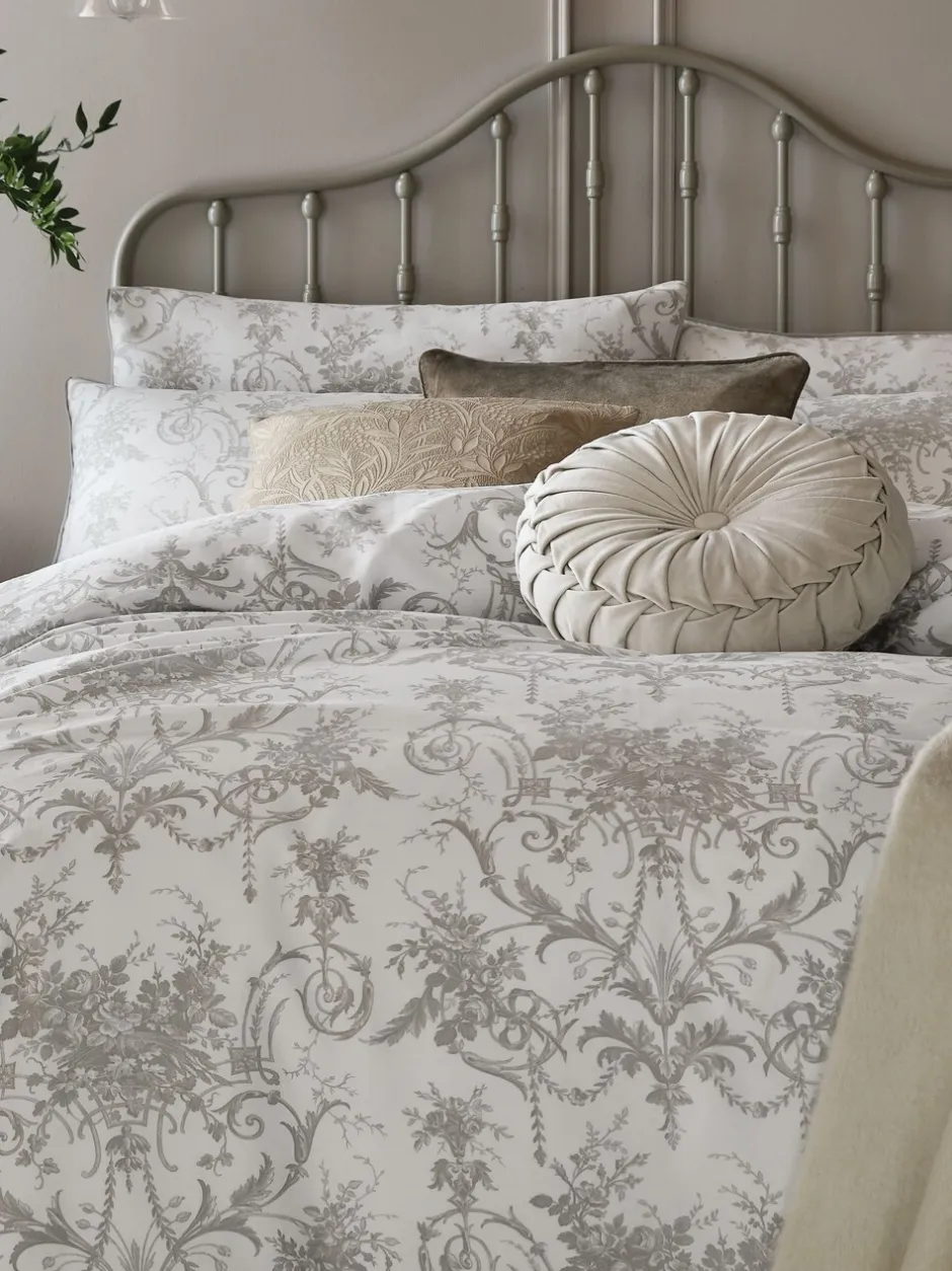 Laura Ashley|Beddenlakens En Kussenslopen*Laura Ashley set van 2 Tuileries 100% katoenen kussenslopen Duifgrijs donker