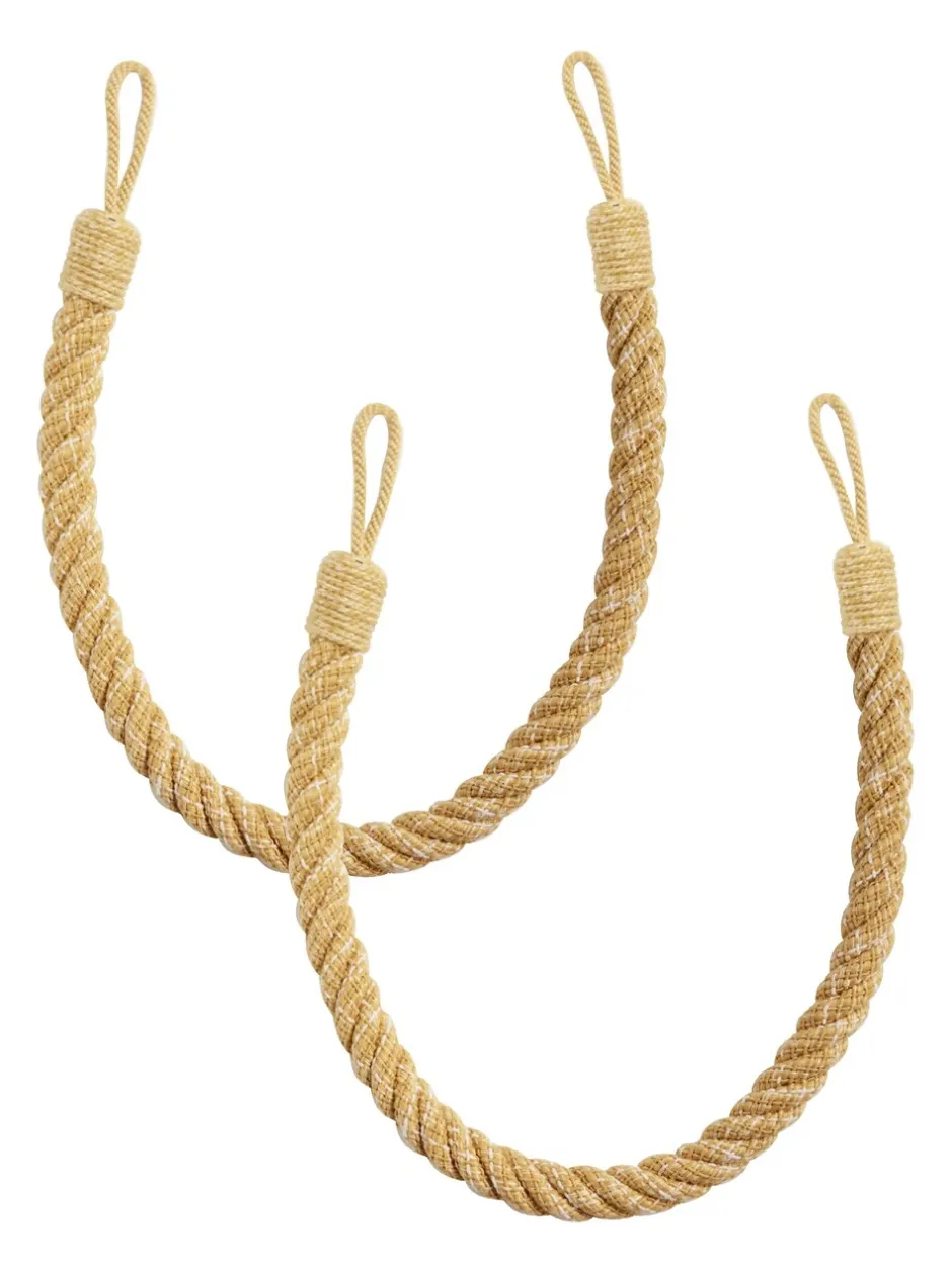 Gordijnroedes En -Accessoires|Laura Ashley set van twee Felton touwbandjes met strik aan de achterkant