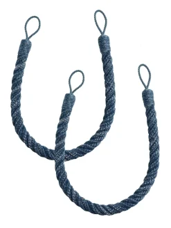 Gordijnroedes En -Accessoires|Laura Ashley set van twee Felton touwbandjes met strik aan de achterkant