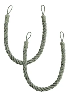 Gordijnroedes En -Accessoires*Laura Ashley set van twee Felton touwbandjes met strik aan de achterkant