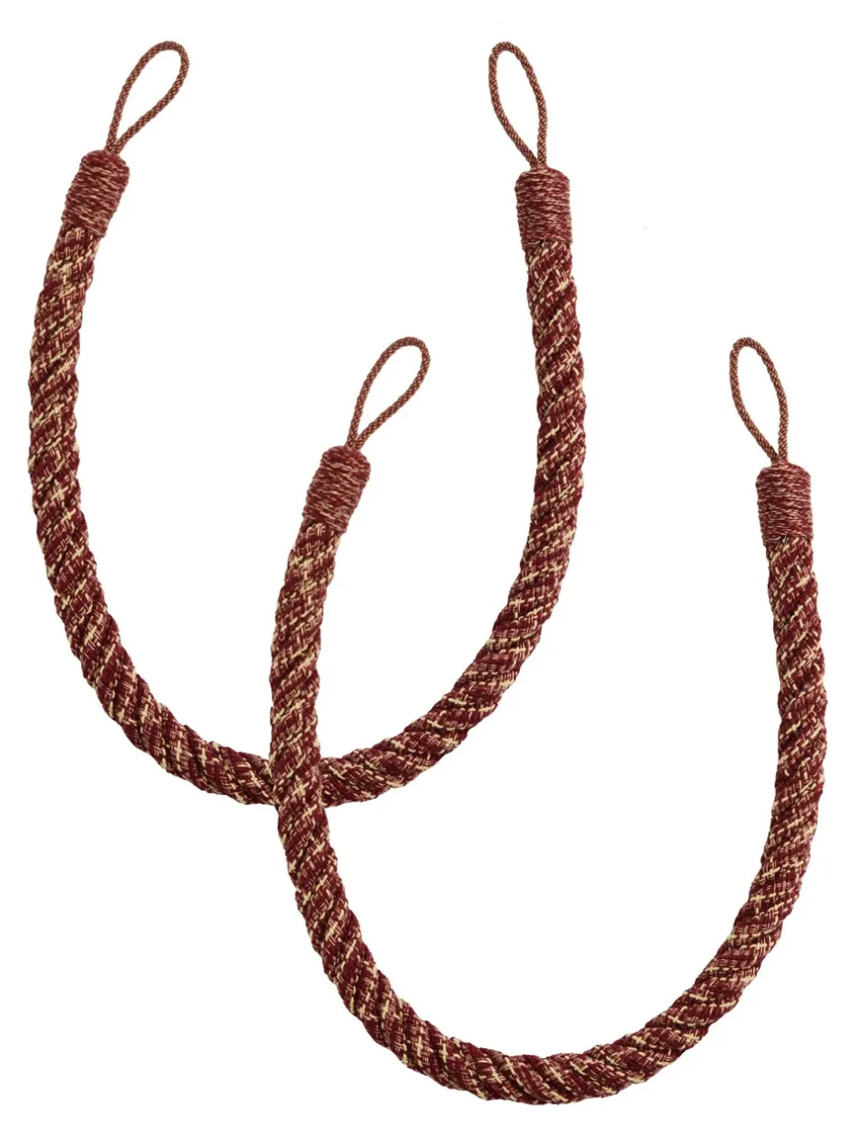 Gordijnroedes En -Accessoires*Laura Ashley set van twee Felton touwbandjes met strik aan de achterkant