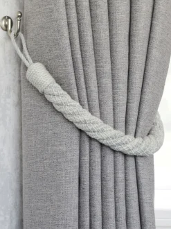 Gordijnroedes En -Accessoires*Laura Ashley set van twee Felton touwbandjes met strik aan de achterkant
