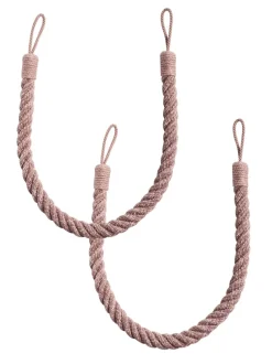 Gordijnroedes En -Accessoires*Laura Ashley set van twee Felton touwbandjes met strik aan de achterkant