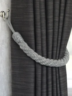 Gordijnroedes En -Accessoires|Laura Ashley set van twee Felton touwbandjes met strik aan de achterkant
