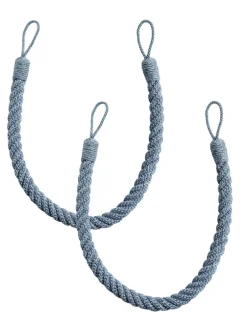 Gordijnroedes En -Accessoires*Laura Ashley set van twee Felton touwbandjes met strik aan de achterkant