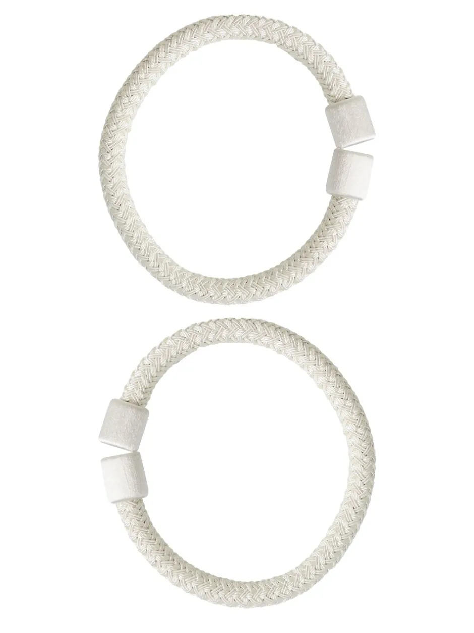 Laura Ashley|Gordijnroedes En -Accessoires*Laura Ashley set van twee Ellesmere magnetische embrassen Crème